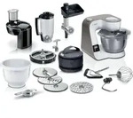 Bosch MUM5XL74, 3,9 l, Wei&szlig;, 1,1 m, 4 Disks, LED, Edelstahl - Wei&szlig;