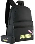 PUMA Rucksack Phase Backpack Set 22L PUMA Black - Fizzy Light schwarz - Schwarz