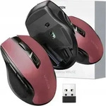 Ugreen Kabellose optische Maus Usb 2.4Ghz / Bluetooth 4000 Dpi Rot - Rot