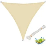 WOLTU Sonnensegel Dreieck 2,5x2,5x3,5m Creme atmungsaktiv Sonnenschutz HDPE