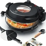 KESSER&reg; Pizza-Ofen elektrisch bis 400 Grad | Elektrischer Pizzab&auml;cker 1200W mit