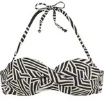 LASCANA B&uuml;gel-Bandeau-Bikini-Top Cleo schwarz-creme Gr&ouml;&szlig;e 38 Cup B -...
