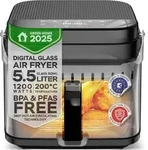 TurboTronic Glas-Hei&szlig;luftfritteuse 5,5 l &ndash; AFG5 &ndash; digitaler Airfryer,...