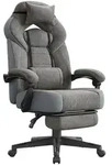 Ergonomischer B&uuml;rostuhl OBG077G01, mit Fu&szlig;st&uuml;tze, Tragkraft 150 kg, grau -...