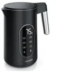 Arendo Wasserkocher mit Temperatureinstellung 40&deg;&ndash;100&deg;C & Anzeige, Edelstahl,