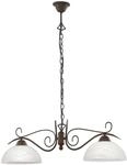 Reality Leuchten R3432-24 Pendelleuchte, Glas, Metall, E27, Rostfarben, 83x150 c