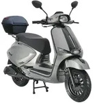 Motorroller Napoli 50 ccm 45 km/h EURO 5 silber-schwarz inkl. Topcase