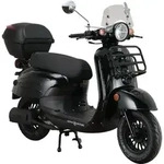 Motorroller Adria 50 ccm 45 km/h EURO 5 schwarz inkl. Windschild und Topcase -