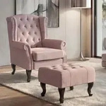 Sessel Chesterfield, Relaxsessel Clubsessel Ohrensessel, wasserabweisend Stoff/Textil