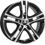 17 Zoll Alufelge DBV ANDORRA II 7,0x17 5/100 ET45 schwarz gl&auml;nzend, front...