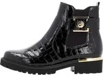 Remonte Damen Stiefelette Chelsea Boot Mit Kunstlack & Glamour-Effekt D8684,