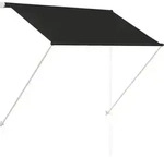 vidaXL Einziehbare Markise 150&times;150 cm Anthrazit - Grau
