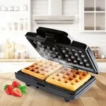 GOURMETmaxx Waffeleisen Belgische Waffeln 750W - Schwarz