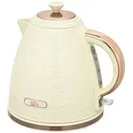 HOMCOM Wasserkocher 1,7L BPA-Frei 2200 W mit 360&deg;-Sockel, Kalkfilter, Beige -...