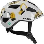 LAZER Kinder-Fahrradhelm Pnut 2.0 KinetiCore, Diggers - Wei&szlig;