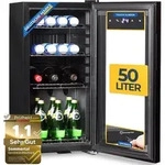 Sommertal K&uuml;hlschrank GK 50&ndash; Leiser Getr&auml;nkek&uuml;hlschrank mit LED, Touchscreen &