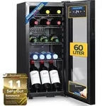 Sommertal K&uuml;hlschrank GK 60&ndash; Leiser Getr&auml;nkek&uuml;hlschrank mit LED, Touchscreen &