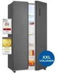 Exquisit Side-by-Side K&uuml;hlschrank mit Gefrierteil, 442 Liter, 10 Ablagen,...