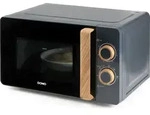Domo DO3320, Arbeitsplatte, Solo-Mikrowelle, 20 l, 700 W, Drehregler, Schwarz, Holz -
