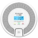 X-Sense CO03D, Kohlenstoffmonoxid-Melder, Kabelgebunden, Wei&szlig;, Grau, 85 dB,...