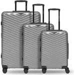 REDOLZ Essentials 18 Trolley Set 3-teilig Metallic-Silver Shiny silberfarben 56cm -
