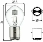 Gl&uuml;hlampe 12 V 45/40 W S2 Halogen BA20d glasklar HELLA f&uuml;r CLAAS