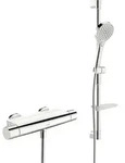 Hansa HANSAOPTIMA Brausebatterie mit Brausegarnitur - Silber