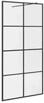 vidaXL Duschwand f&uuml;r Begehbare Dusche mit Klarem ESG Glas 100x195 cm - Schwarz