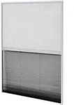vidaXL Insektenschutz-Plissee f&uuml;r Fenster Jalousie Aluminium 80x120 cm - Schwarz