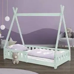 ML-Design Kinderbett Tipi 80x160 cm mit Rausfallschutz und Lattenrost,...