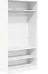 vidaXL Kleiderschrank Wei&szlig; 100&times;50&times;200 cm Holzwerkstoff - Wei&szlig;
