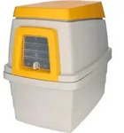 Kerbl Kaninchenbau Bunny Base Komplettset, grau/orange, L 58 x B 38,5 x H 55 cm