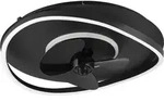 Trio LED-Deckenleuchte mit Ventilator &Oslash; 50 x 15 cm warmwei&szlig;-kaltwei&szlig; schwarz matt