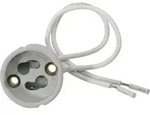 Kanlux | Halogenfassung HLDG-GZ10 - Grau - Keramisch - 15 cm Kabel - Max. 250&deg;C