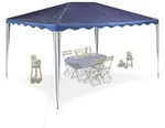 Relaxdays Pavillon, HxBxT: 2,5 x 3 x 4 m, PE, Stahl, wasserdicht, rei&szlig;fest,