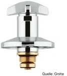 GROHE Oberteil 11504 f&uuml;r UP-Ventile Trecorn Griff Markierung blau 3/4 chrom