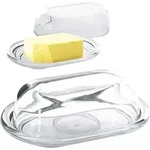ORION Butterdose Glas mit Deckel Butterbeh&auml;lter Butterglocke Butterschale