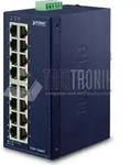 PLANET ISW-1600T, Unmanaged, Fast Ethernet (10/100), Wandmontage - Blau