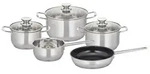 ELO Basic ELO Therm Topfset Edelstahl Volumenskala Induktion silberfarben 5-teilig -