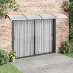 vidaXL T&uuml;rvordach Schwarz 400x100 cm Polycarbonat - Schwarz