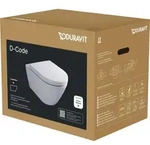 DURAVIT 49030900B2 D-Code WC-Set wandh.,Durafix,Riml. - Wei&szlig;