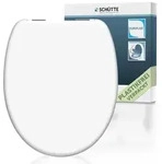 SCH&Uuml;TTE WC Sitz WHITE, Duroplast Toilettendeckel mit Absenkautomatik, Klobrille