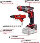 Einhell Professional Akku-Trockenbauschrauber TP-DY 18 Li BL + Magazine - Rot