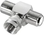 Sat-Adapter T-St&uuml;ck Verteiler 1-x F-Stecker / 2-x F-Kupplung [Elektronik]