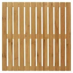 WENKO Baderost Indoor Outdoor Bambus Vorleger 50x50 cm Matte Sauna Pool Dusche -
