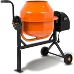 EBERTH 65L Betonmischer Elektrisch Mobil, 220W Motor, Gestell, Trommel und Zahnkranz