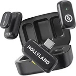 Hollyland Lark A1 Kabelloses Mikrofon iPhone Android 2TX USB-C RX Ladebox 48kHz 24bit