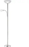 Globo Lighting Stehleuchte Metall verchromt, Nickel matt, Glas satiniert alabaster