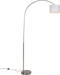 Trio Leuchten - Moderne Bogenleuchte I Bogenlampe I Lampe I Leuchte Stahl I Silber I