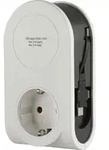 REV USB Ladeger&auml;t Flex 3in1 0,8 m + 1x Steckdose - Schwarz/Wei&szlig;